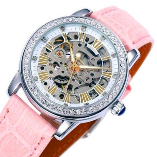 Montre Squelette - Rose