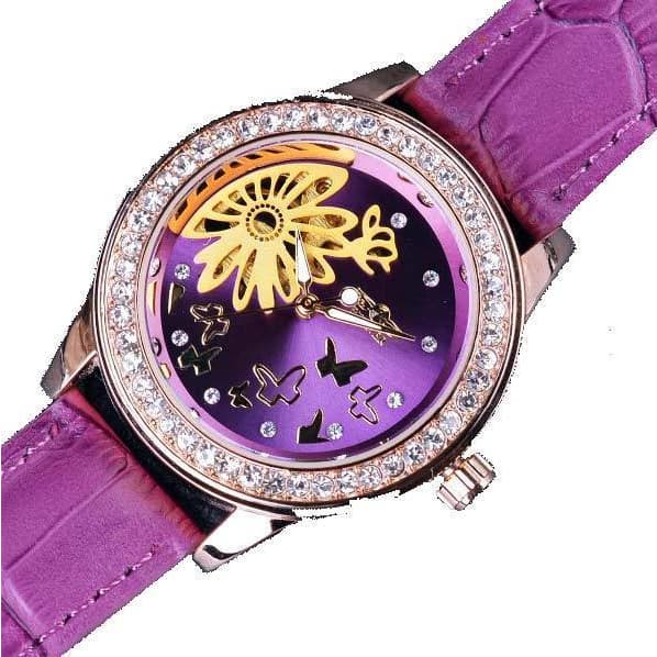 Montre Squelette - Violette