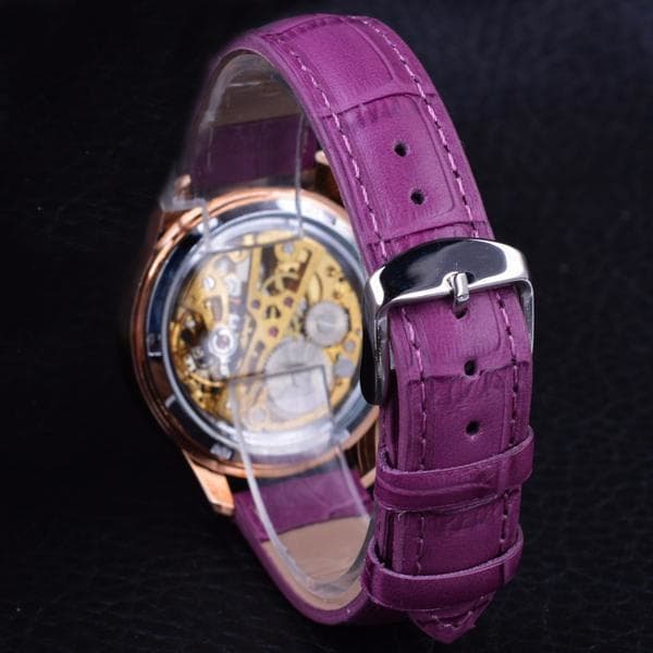 Montre Squelette - Violette