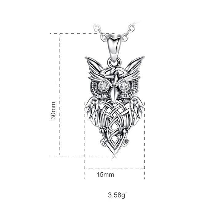 Pendentif Hibou d'Argent Steampunk