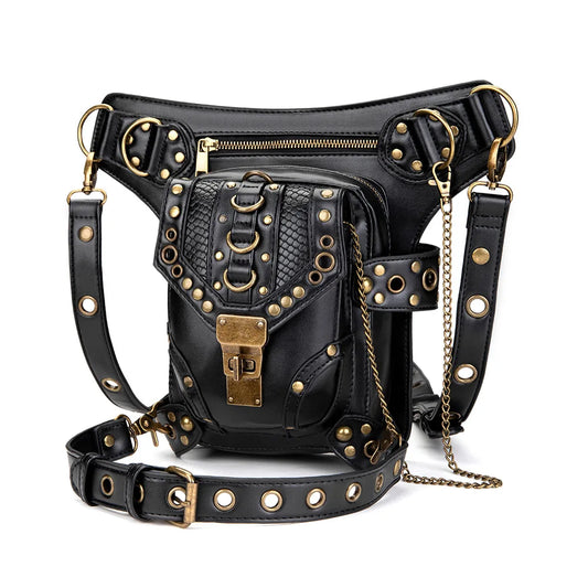 Sac Bandouliere Vintage Cuir - Opéra Rock-Passion Steampunk
